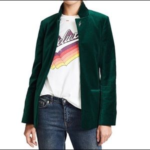Zadig & Voltaire Volly Green Velvet Blazer